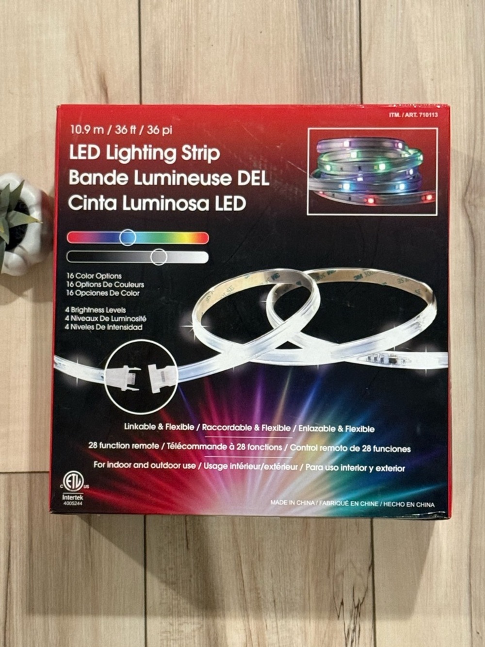 KIT LED OUTDOOR//INDOOR LIGHTING STRIIP 36FT
